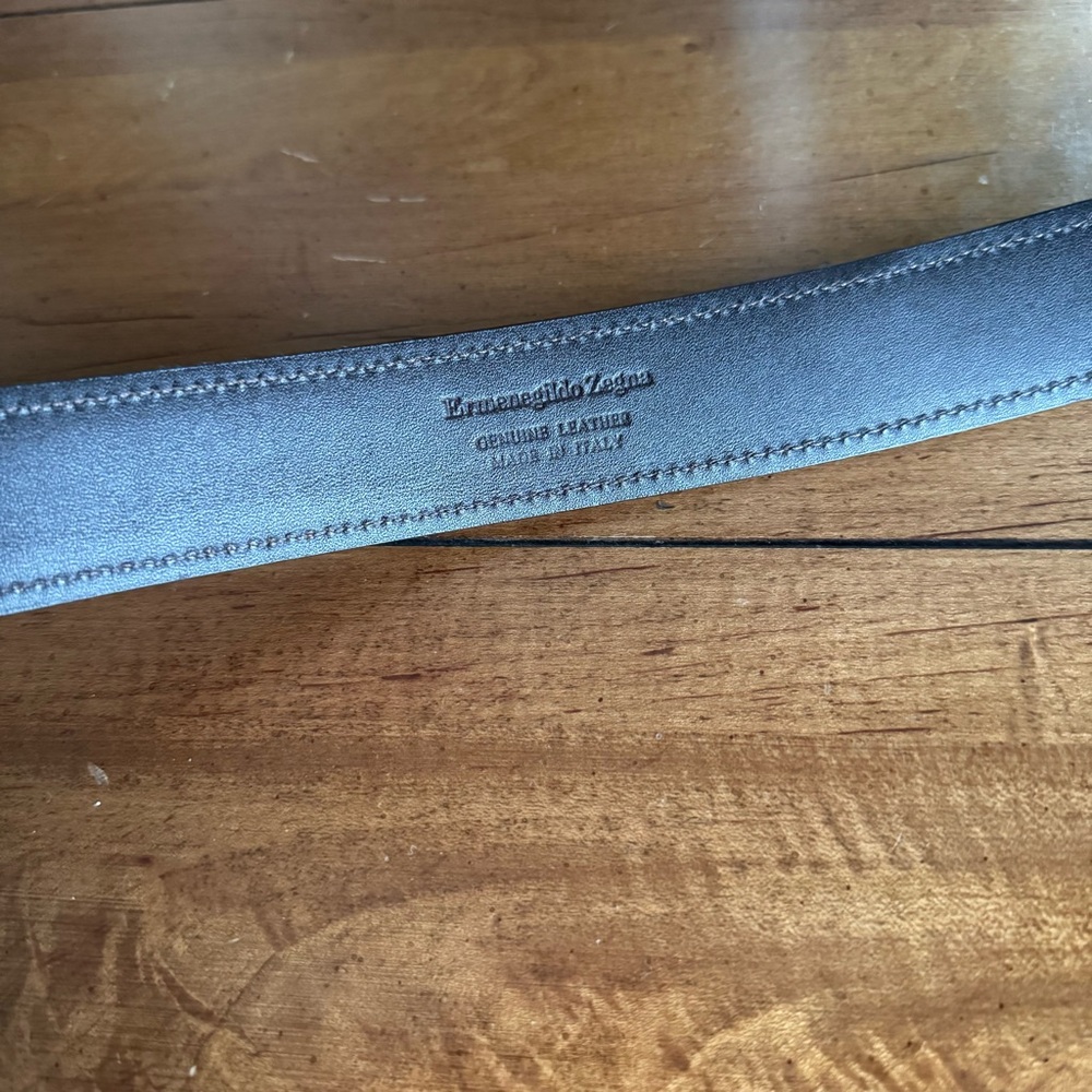 Ermenegildo Zegna Brown Leather Belt - Picture 4 of 9